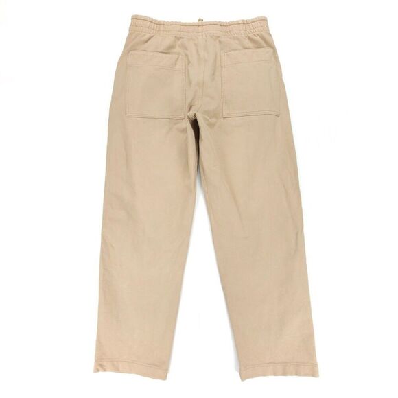 UNIQLO Washed Jersey Ankle Pants Woven Drawstring Cargo Beige Tan Mens Medium - Picture 5 of 7